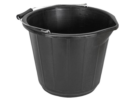 General-Purpose Bucket 14 litre (3 gallon) - Black, Faithfull