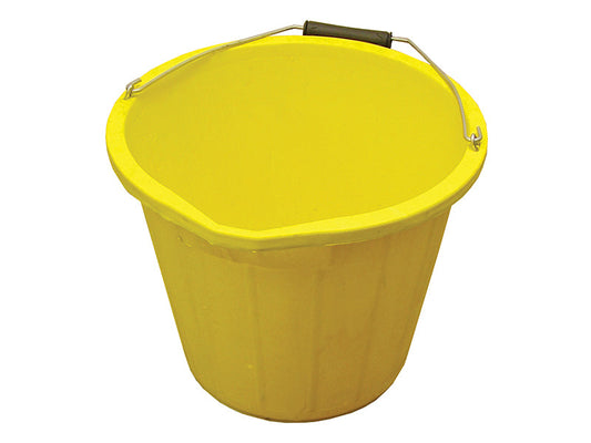 Heavy-Duty Bucket 14 litre (3 gallon) - Yellow, Faithfull