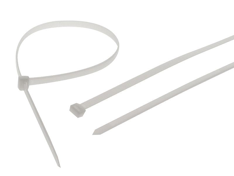 Heavy-Duty Cable Ties White 9.0 x 905mm (Pack 10), Faithfull