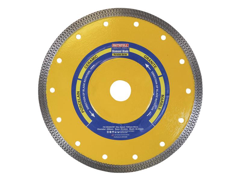 Porcelain Diamond Blade 200 x 25.4mm, Faithfull