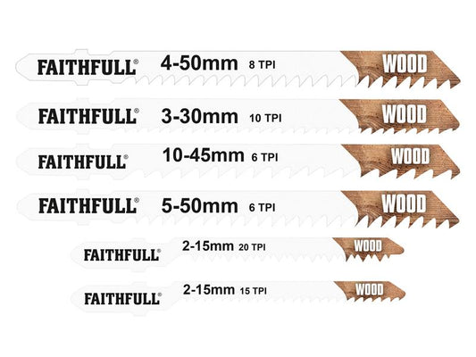 Jigsaw Blade Set of 10 Assorted, Faithfull