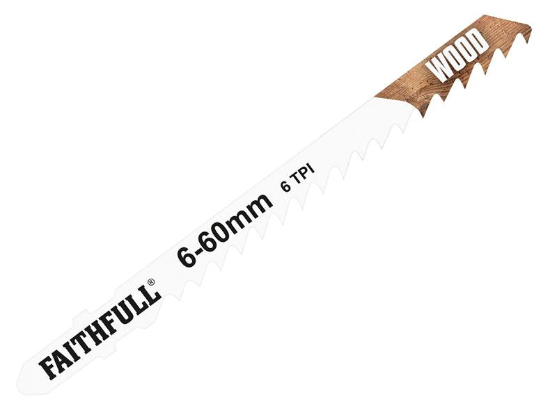 Wood Jigsaw Blades Pack of 5 T101DP, Faithfull