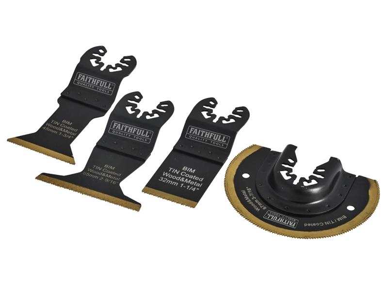 Multi-Function Titanium Blade Set 4 Piece, Faithfull
