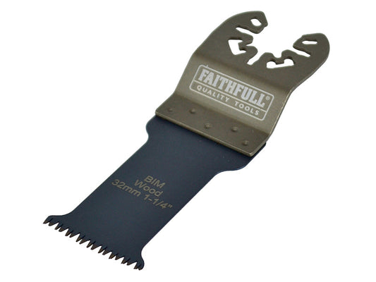 Premium Arc Cut Hardwood Bi-Metal Blade 32mm, Faithfull