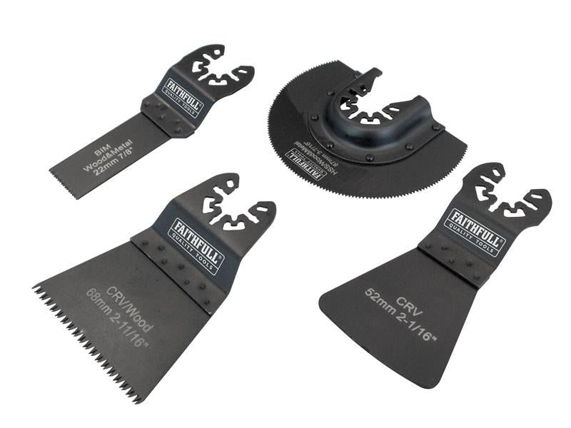 Multi-Function Tool Flooring Blade Set 4 Piece, Faithfull
