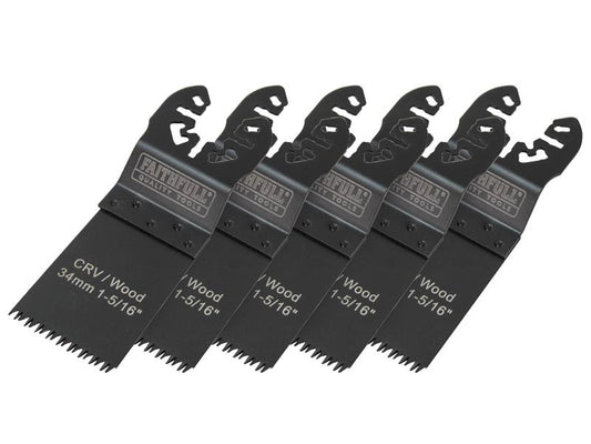 Multi-Function Tool CrV Flush Cut Wood Blade Ground Side Set 34mm, Faithfull
