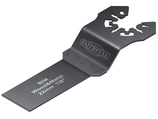 Multi-Functional Tool Flush Cut Wood/Bi-Metal Blade 22mm (Pack 5), Faithfull