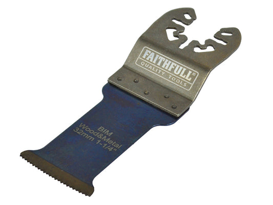 Premium Arc Cut Wood & Metal Bi-Metal Blade 32mm, Faithfull