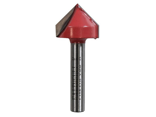 Router Bit TCT V-Groove 13.0mm x 19.1mm 1/4in Shank, Faithfull