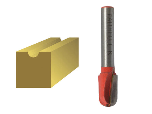Router Bit TCT Radius 5.0 x 18mm 1/4in Shank, Faithfull