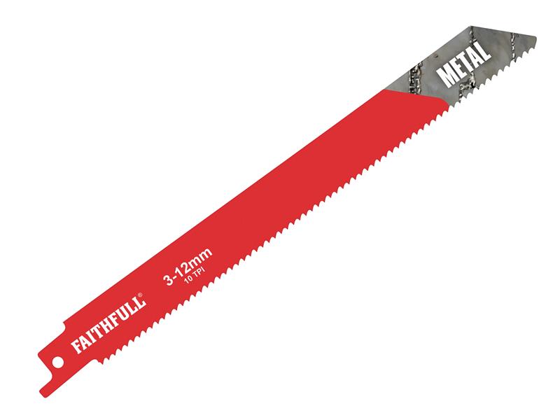 S1118BF Sabre Saw Blade Metal 200mm 10 TPI (Pack of 5), Faithfull