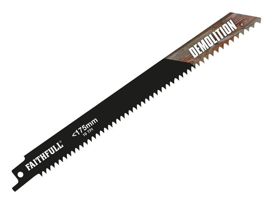 S1122HF Bi-Metal Sabre Saw Blade Demolition 200mm 10 TPI (Pack 5), Faithfull