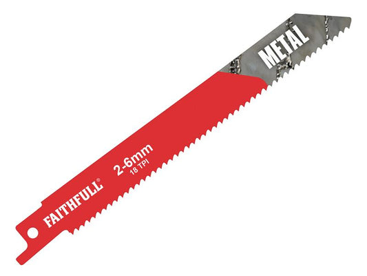S918E Sabre Saw Blade Metal 150mm 18 TPI (Pack of 5), Faithfull