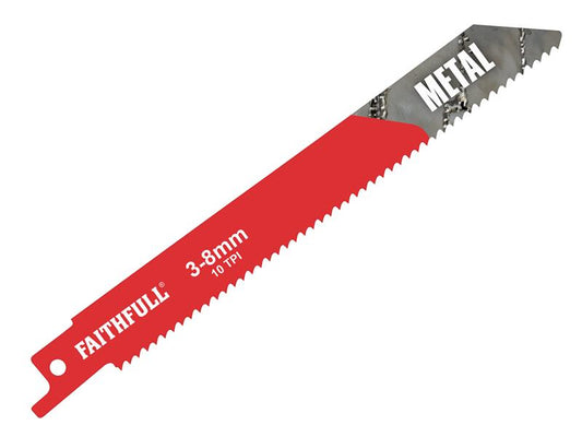S918H Sabre Saw Blade Metal 150mm 10 TPI (Pack of 5), Faithfull