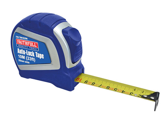 Auto-Lock Tape 10m/33ft (Width 25mm), Faithfull