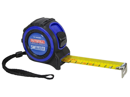 Trade Tape Measure 5m (Width 25mm) (Metric Only), Faithfull