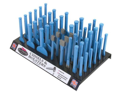 45 Bolsters and Chisels Stand with Stock, Footprint