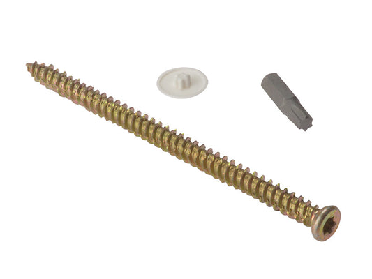Concrete Frame Screw TORX® Compatible High-Low Thread ZYP 7.5 x 202mm Box 100, ForgeFix