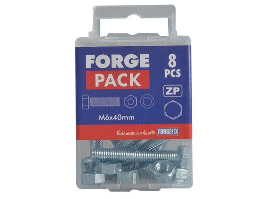 High Tensile Set Screw ZP M6 x 40mm Forge Pack 8, ForgeFix