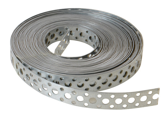 Builder's Galvanised Fixing Band 20mm x 1.0 x 10m Box 1, ForgeFix