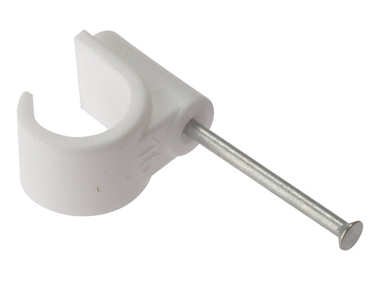 Pipe Clip with Masonry Nail 16mm Box 100, ForgeFix