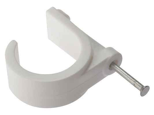 Pipe Clip with Masonry Nail 28mm Box 100, ForgeFix
