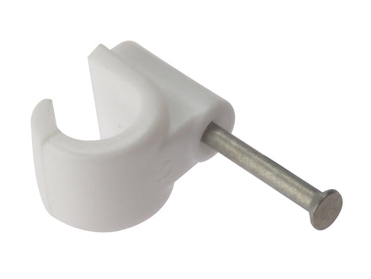 Pipe Clip with Masonry Nail 11mm Box 100, ForgeFix
