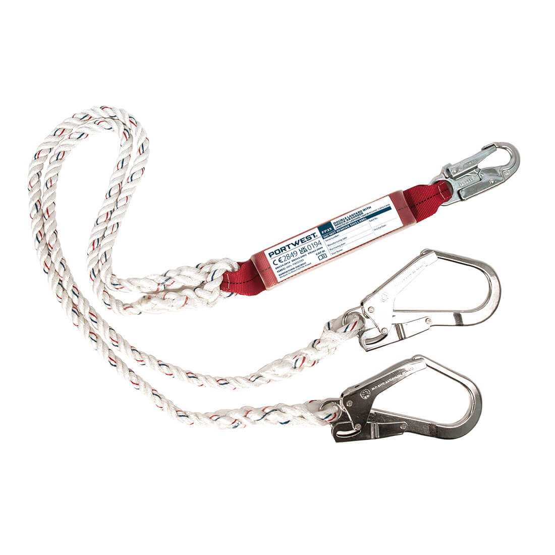 Double 1.8m Lanyard With Shock Absorber, Morgans PW