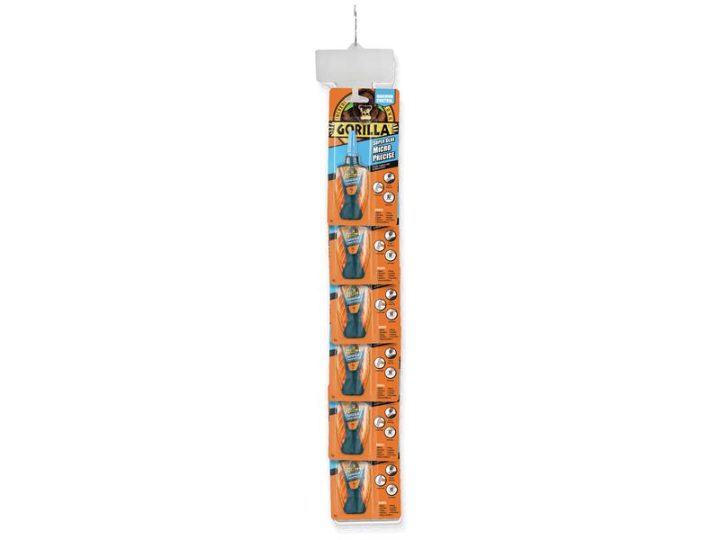 Gorilla Super Glue Micro Precise Clip Strip (6 x 5g), Gorilla Glue