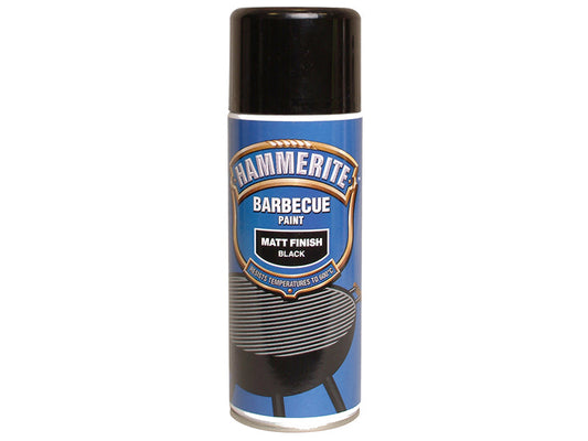 BBQ Paint Aerosol Black Matt 400ml, Hammerite