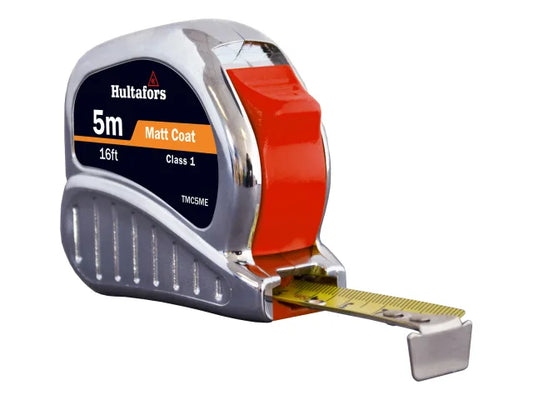 TM5ME Chrome Tri-Matic Pocket Tape 5m/16ft (Width 19mm), Hultafors