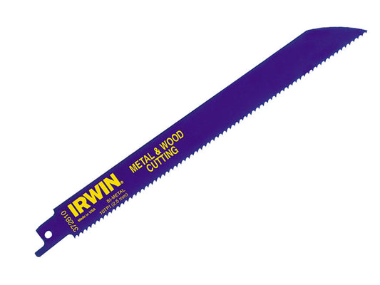 Sabre Saw Blade 810R 200mm Metal & Wood Cutting Pack of 5, IRWIN®