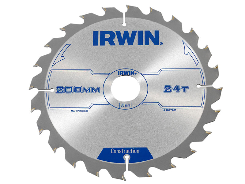 Construction Circular Saw Blade 200 x 30mm x 24T ATB, IRWIN®