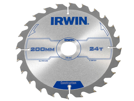 Construction Circular Saw Blade 200 x 30mm x 24T ATB, IRWIN®