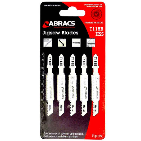 Jigsaw Blades for Standard Metal. Pk of 5., Morgans OJ