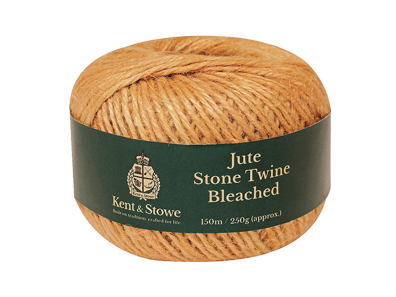Jute Twine Bleached Stone 150m (250g), Kent & Stowe