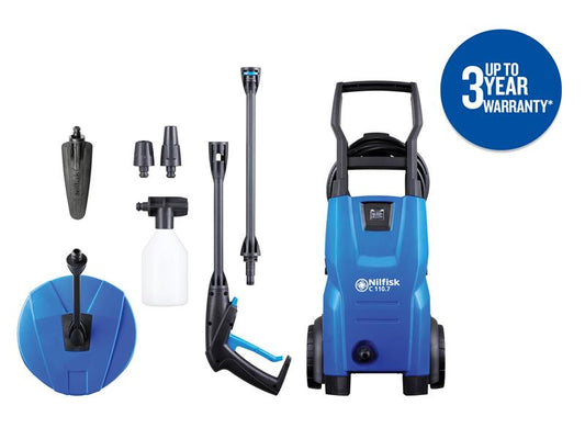 C110.7-5 PCA X-TRA Pressure Washer with Patio Cleaner & Brush 110 bar 240V