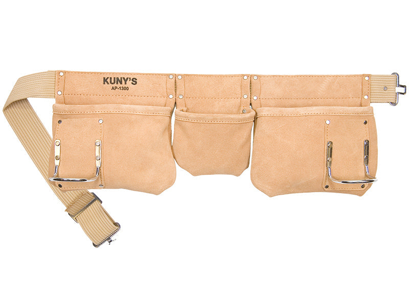AP-1300 Carpenter's Apron 5 Pocket Suede Leather, Kuny's