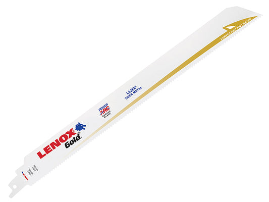 12110GR Gold® Extreme Reciprocating Saw Blades 300mm 10 TPI (Pack 5), LENOX