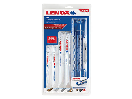 General-Purpose Reciprocating Saw Blade Kit, 9 Piece, LENOX