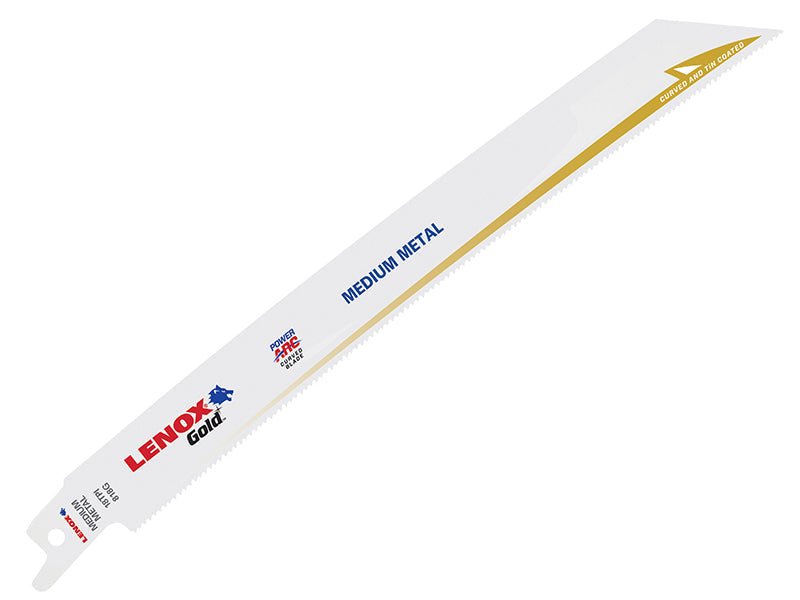 818GR Gold® Metal Cutting Reciprocating Saw Blades 200mm 18 TPI (Pack 5), LENOX