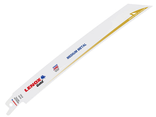 818GR Gold® Metal Cutting Reciprocating Saw Blades 200mm 18 TPI (Pack 5), LENOX