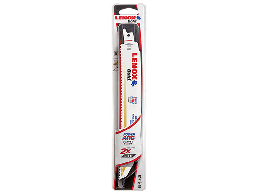 966GR Gold® Demolition Reciprocating Saw Blades 230mm 6 TPI (Pack 5), LENOX