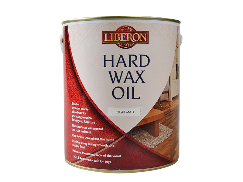 Hard Wax Oil Clear Matt 2.5 litre, Liberon
