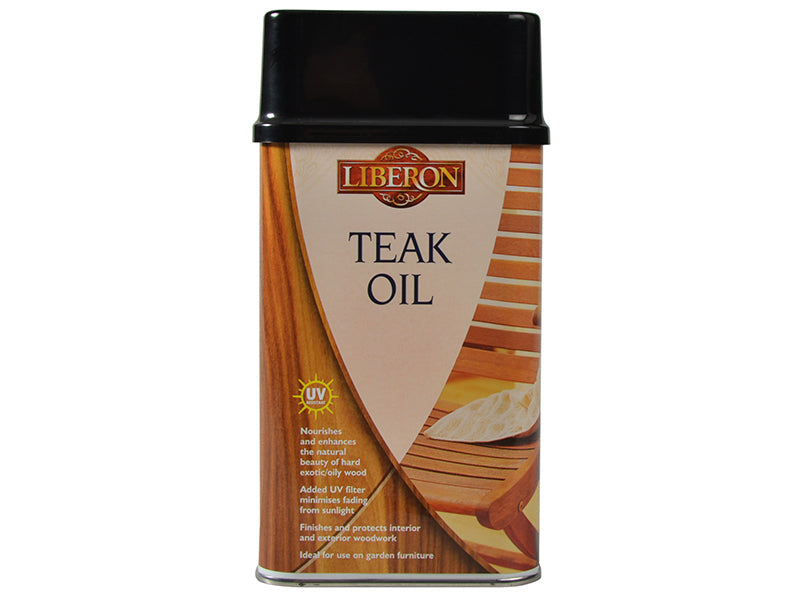 Teak Oil with UV Filters 500ml, Liberon