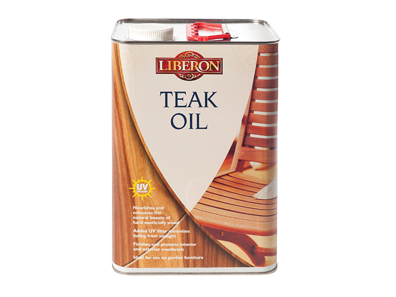 Teak Oil with UV Filters 5 litre, Liberon