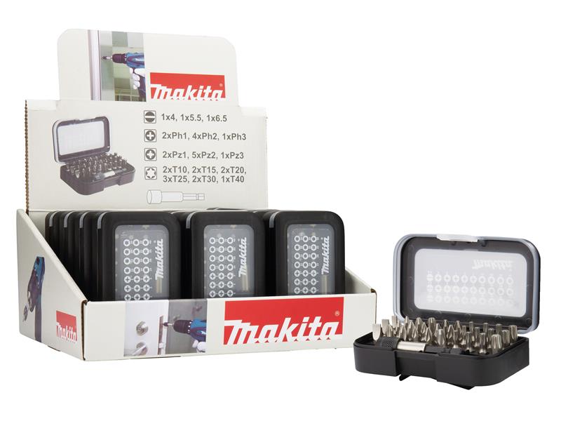 D-30667 Bit Set, 31 Piece Counter Display of 12, Makita