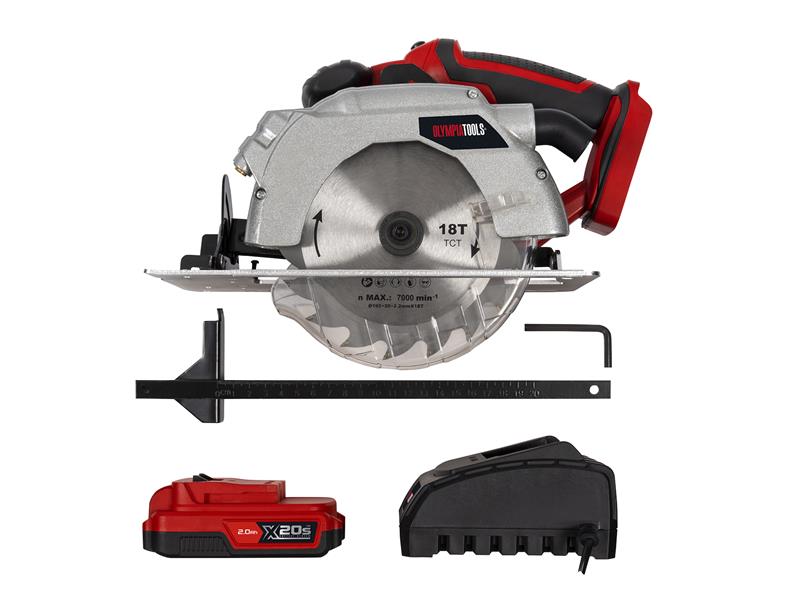 X20S™ Circular Saw 20V 1 x 2.0Ah Li-ion, Olympia Power Tools