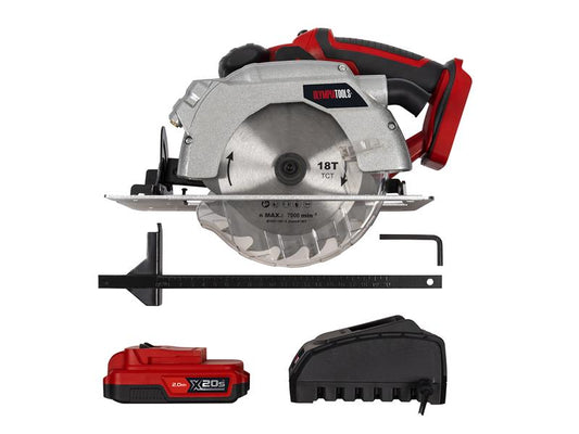X20S™ Circular Saw 20V 1 x 2.0Ah Li-ion, Olympia Power Tools