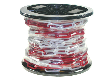 Plastic Chain (Reel) Red/White, Morgans OJ